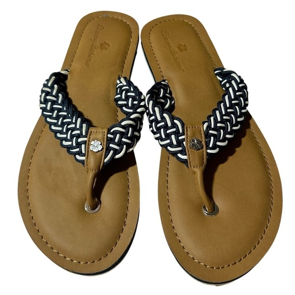 TOMMY BAHAMA Women’s 10 Speedwell Braided flip flop thong beachy - Picture 1 of 3